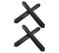 Mobestech Soporte de Papel Higiénico Repuesto Negro Resorte de Plástico, Varilla Extensible para Rollo de Baño, 4 Piezas, Compatible para Porta Pañuelos en Baño y Oficina