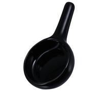 Mobestech Soporte de Vela de Cerámica Negro para Aromaterapia Portavelas con Mango para Cera Aromática Accesorio Decorativo para y SPA para Cocina y Baño