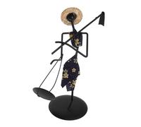 Mobestech Soporte de Vela de Pilar de Retro Portavelas de Femenina Africana Decoración Románticas y Mesas de Comedor