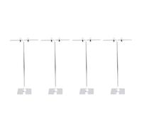 Mobestech Soporte Metálico para Carteles Tipo T Ajustable 4 Piezas Exhibidor Telescópico para Publicidad en Tiendas y Eventos Estructura Resistente y Antideslizante