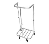 Mobestech Soporte para Bolsas de Basura Metálico con Ruedas Resistente para Exteriores Soporte Estable para Bolsas de Jardín y Residuos Agrícolas para Camping y Jardinería
