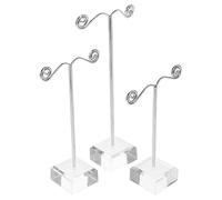 Mobestech Soporte para Pendientes Colgantes con Base Acrílica Transparente y Soporte Metálico Conjunto para Exhibición y Almacenamiento Organizado de Pendientes