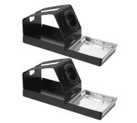 Mobestech Soporte para Soldador Multifuncional 2 Piezas Metálico con 8 Orificios, Base Aislante Antideslizante para Estación de Trabajo de Soldadura y Herramientas de Quema de Madera