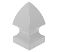 Mobestech Tapa para Postes de Cerca de 5 Pulgadas Estilo Gótico Clásico en Pvc Gris, Resistente Intemperie, Prolonga la Vida Útil del Poste para Uso en Exteriores y Parques Históricos