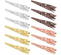 Mobestech Tapas de Cuentas Metálicas Cónicas de 42 Mm, 120 Piezas Mixtas para Joyería Diy, Hallazgos para Pulseras y Collares Artesanales, Accesorios para Manualidades Color Color Aleatorio