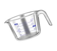 Mobestech Taza Medidora de Vidrio de Gran Capacidad Medidas Claras Diseño con para Cocina y Repostería Material Resistente al Calor