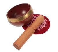 Mobestech Tazón Tibetano de Canto Hecho Mano con Almohadilla y Maza de Madera Cuenco Decorativo para Meditación Yoga y Relajación Accesorio Esencial para Terapias de Sonido