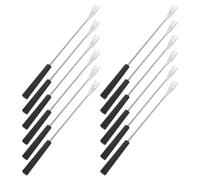 Mobestech Tenedores para Fondue de Chocolate y Queso 12 Piezas de Acero Inoxidable Mango de Polipropileno Antióxido Portátiles y Ligeros para Postres Frutas y Parrilla Doméstica