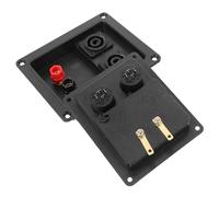 Mobestech Terminal de Altavoz para Escenario 2 Piezas, Material Abs y Aleación de Zinc Chapada en Oro, Conectores para Altavoces Duraderos y Sonido Claro