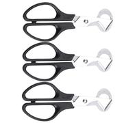 Mobestech Tijeras para Cáscaras de Huevo de Codorniz de Acero Inoxidable Juego de 3 Piezas Negras Herramienta Portátil para Abrir Huevos Pequeños para Cocina Doméstica