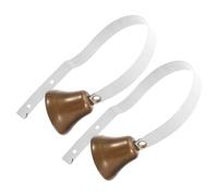 Mobestech Timbre para Perros de Metal Blanco 2 Piezas Tipo Pared para Entrenamiento de Cachorros Timbre Tradicional para Comunicación y Salida Adecuado para Uso Doméstico y