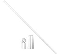 Mobestech Varilla Transparente para Persianas Verticales 19 Pulgadas Accesorio de Plástico Gancho y Agarre Varilla Larga para Abrir Cortinas Barra de Inclinación para Ventanas y Puertas