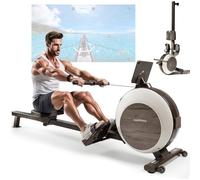 MOBI FITNESS Ruby Selbstbetriebenes Rudergerät für Zuhause - Magnetisches Klappbares Rudergerät mit 40-Stufigem Widerstand, Leises Design, MAX 160kg Belastbar (Kompatibel mit Apple Watch & App)