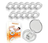 Mobi Lock Paquete de 12 Clips magnéticos Anti-ronquidos - Clips nasales de Silicona - Solución Reutilizable contra los ronquidos para los ronquidos nasales - Disfrute de un sueño más Tranquilo