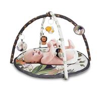 Mobiclinic®, 2 en 1, Gimnasio bebé + Alfombra de Juegos, Incluye música, 5 Juguetes interactivos, 0-6 Meses, Desarrollo motriz, Dreamland, Plegable, Tapete Acolchado, Arcos, Evolutivo