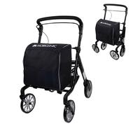 Mobiclinic®, Andador Plegable + Carro de la Compra, 2 en 1, Freno de Estacionamiento, Regulable en 6 Alturas, Monomando, Cesta y Bolsa XXL Extraíble, Ruedas 360º, Resistente, Aluminio, Formen