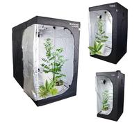 Mobiclinic®, Armario de Cultivo Interior, 240x120x200cm, Growbox, Reflectante Premium Mylar 97%, Hidropónico, Impermeable, Fondo Desmontable, Tejido Nylon Grueso, Estructura Resistente, Grow Tent