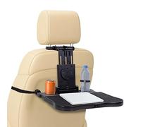 Mobiclinic®, Bandeja Auxiliar para Asiento Coche, Multifuncional, Mesa para Comer y Trabajar, Plegable y Ajustable, 2 Posavasos, Gancho 360º para Móvil, Staycar, Ranura Tablet, Antideslizante