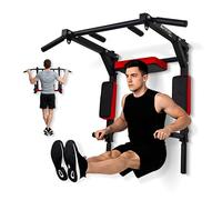 Mobiclinic®, Barra de Dominadas, 2 en 1, Estructura Reversible para Fondos, Dominadas y Abdominales, Acero Reforzado, Cojín de Respaldo y Apoyos Acolchados, 4 Ganchos de Anclaje, Multifunción, Q2