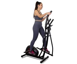 Mobiclinic, Bicicleta elíptica, 8 Niveles de Resistencia, Pantalla LCD, hasta 100 Kgs, Modelo Atlas, Agarre Acolchado, Pedales Antideslizantes, Rueda de Resistencia 4Kgs, Fitness en casa