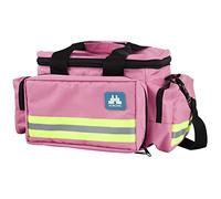 Mobiclinic, Bolsa asistencia sanitaria ligera, Bolsa de Rescate Profesional, Capacidad de más de 21 litros, con Asas reforzadas, Bandas reflectantes, Amplia, Resistente, Rosa