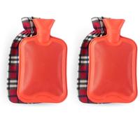 Mobiclinic®, Bolsa de agua caliente con funda suave, Marca española, Térmica para mantener, 2l, Forro algodón, Estampado, Lavable (Paquete de 2)