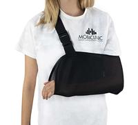 Mobiclinic®, Cabestrillo Brazo, Malla 3D Transpirable, Correa Ajustable, Ambidiestro, Talla Única, Antebrazo 36 cm, Lavable, Inmovilizador de Hombro, Codo, Brazo, Negro