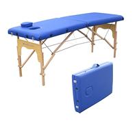 Mobiclinic, Camilla de Masaje Plegable, CM-01 Basic, Mesa de Masaje, Camilla de Masaje Profesional, portátil, Madera, 2 cuerpos, Marca Española, Regulable, 180x60 cm, Azul