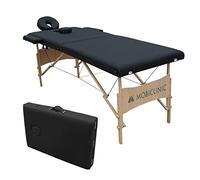 Mobiclinic, Camilla Fisioterapia Plegable, CM-01 Light, 186x60 cm, Cama de Masaje, Marca española, Reposacabezas, Regulable en Altura, Masaje, Portátil, Madera, hasta 250kg, Negra
