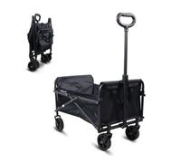 Mobiclinic®, Carro de Transporte Plegable, para la Playa y el jardín, Duna Basic, Asa Ajustable, Ruedas Todoterreno 360º, Soporta 80kg, 71x47x50cm, Impermeable, Acero, PVC, Negro