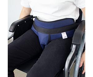 Mobiclinic, Cinturón de sujeción pélvico, Acolchado, Marca Española, para Silla de ruedas, para Sofá, cierre con Clip, Ajustable, Talla M, 75-160 cm
