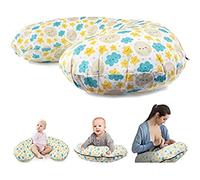 Mobiclinic®, Cojín de Lactancia y Embarazo, 3 en 1, Funda 100% Algodón, 75 x 45 x 18 cm, Multifunción, Desenfundable y Lavable, Multiposición, Hipoalergénico
