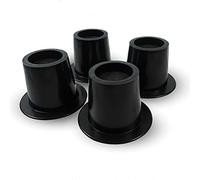 Mobiclinic, Conos de elevación de 10 cm, Elevador de mobiliario, Para cama, sofá o silla, Marca Española, Pack 4 unidades, Resistente, Práctico, Seguro, Antideslizante, Negro