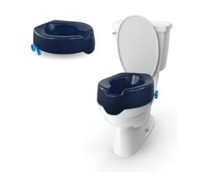 Mobiclinic, Elevador wc, Blando. río, 11 cm, Marca española, Adulto, Alza, Ajustable, Blando cómodo, Fácil instalación sin herramientas, Azul