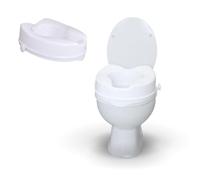 Mobiclinic®, Elevador WC para Adulto, Sin Tapa, 10 cm, Adaptable a inodoros ovalados, Sistema de fijación Lateral, Marca española, Modelo titán