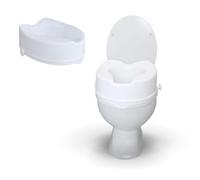 Mobiclinic®, Elevador WC para Adulto, sin Tapa, 14 cm Altura, Adaptable a Inodoros Ovalados, Sistema de Fijación Lateral, Marca española, Titán