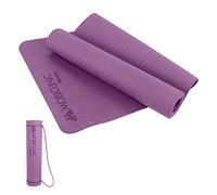 Mobiclinic, Esterilla de Yoga, Incluye Correa de Transporte, 6mm Grosor, Marca Española, Antideslizante, Impermeable, Ecológica, Fitness, Deporte, 181x61x0.6 cm, Lavable, Flexible, TPE, Morado