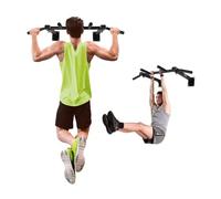 Mobiclinic® fitness, Barra de dominadas pared, Kit anclaje, K3, Máx. 250 kg, Ejercicios fuerza, Asas espuma antideslizante, Acero, 90x45x13 cm, Ejercicio en casa, Flexiones y abdominales