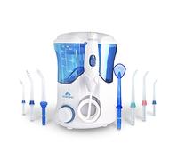 Mobiclinic, Irrigador dental profesional, Depósito 600 ml, 7 cabezales funcionales, Higiene bucal, Limpieza, Multifuncional, Para toda la familia, De dientes, Encías y lengua