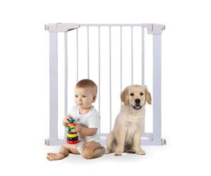 Mobiclinic® Kids, Barrera de Seguridad niños y Mascotas, Raily, Cierre automático, Doble Apertura, 75-82 cm Ancho, Montaje a presión sin Agujeros, para escaleras Puertas, con una Mano