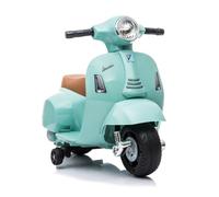 Mobiclinic® Kids, Moto eléctrica niños, Licencia Oficial Vespa Piaggio, Motor 30w, Roma, Luz led, Antivuelco, Velocidad 2, 5 km/h, Botón Musical, 18-36 Meses, Batería 6v, Acelerador, Carga 25 kg