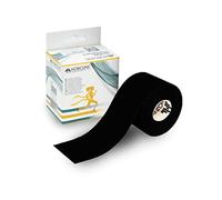 Mobiclinic, Kinesiotape, Modelo Mobitape, Venda neuromuscular adhesiva, Alivio dolor muscular, Elásticas, Impermeable, Vendaje kinesiológico, Apto para múltiples zonas, Rollo, 5x5 cm, Negro