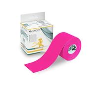 Mobiclinic, Kinesiotape, Modelo Mobitape, Venda neuromuscular adhesiva, Alivio dolor muscular, Elásticas, Impermeable, Vendaje kinesiológico, Apto para múltiples zonas, Rollo, 5x5 cm, Rosa