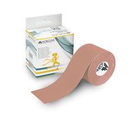 Mobiclinic, Kinesiotape, Modelo Mobitape, Venda neuromuscular adhesiva, Alivio dolor muscular, Elásticas, Impermeable, Vendaje kinesiológico, Apto para múltiples zonas, Rollo, 5x5 cm, Beige