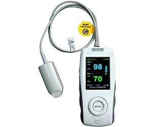 Mobiclinic, MD300K2, Pulsioxímetro de mano, Marca Española, Onda pletismográfica, Pulsioxímetro para adulto con sensor, Portátil y Ligero, Medición no invasiva, Configuración en varios idiomas