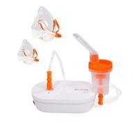 Mobiclinic®, Nebulizador, Adultos y Niños, Boquilla y 2 Mascarillas, Velocidad Máxima 0,2 ml/min, Silencioso, Volumen 3.9 ml, Portátil, Asma, Alergias, Bronquitis, Nebumobi2