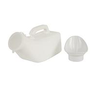 Mobiclinic, Orinal unisex, 1 L de capacidad, Con tapa, Portátil, Fácilmente lavable, Cuña orinal, Ligero, Inodoro portátil, Urinario, Resistente, Blanco