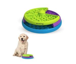 Mobiclinic® Pets, Comedero Interactivo, para Perros, Doggy, Antivoracidad, 3 Niveles giratorios, Antideslizante, 26x26x7, 5cm, Estimulación Mental, Fácil de Limpiar, Resistente, Gatos, Mascotas