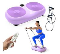 Mobiclinic®, Plataforma Vibratoria, 99 Niveles de Velocidad, Incluye Bandas Elásticas, 9 Programas Automáticos, 200W, hasta 130 kg, Pantalla Digital y Mando a Distancia, Karol