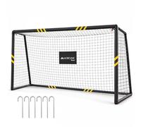 Mobiclinic®, Portería de Fútbol, 240 x 160 x 85 cm, Red con Cuerda Tensora | Protecciones Acolchadas, Incluye Anclaje, Inoxidable y Resistente a la Intemperie, para Jardín, Niños y Adultos, Benji